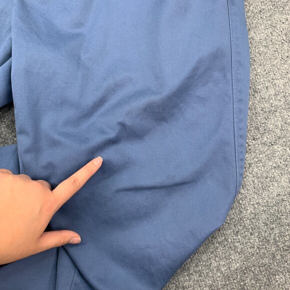 Cremieux Pants Mens 36x29 Cadet Blue Cotton Flat Front Belt Loops Straight Chino - Picture 10 of 14